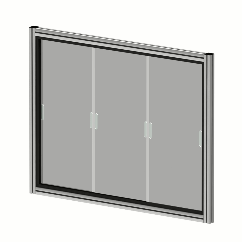 Install panels in the t-slots for economical attractive modular enclosures