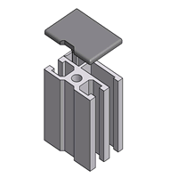45x32 Clamp Profile Aluminum Extrusion End Cap