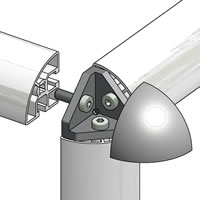 Three Way Rounded Structural Joint