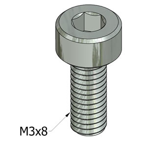 M3x8 Socket Head Cap Screw