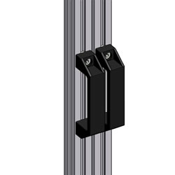 PZRT 2-Pack Black Aluminium Alloy Handle Rectangular Industrial Pull Handle  for 30 Series Aluminum Extrusion Profile Accessories 120mm