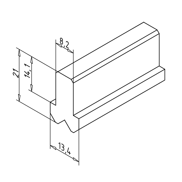 20.1068/0 Profilé aluminium 30x30 rainure 8mm MiniTec