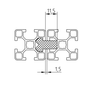 20.1068/0 Profilé aluminium 30x30 rainure 8mm MiniTec